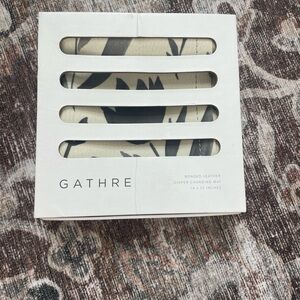 Gathre x Rylee and Cru Cream and Black Diaper Changing Mat